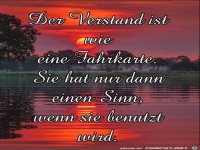 Der Verstand ist wie eine Fahrkarte