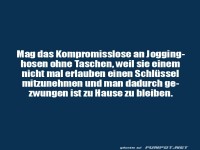 Jogginghosen sind kompromisslos