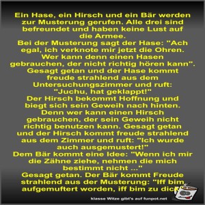 Ein-Hase,-ein-Hirsch-und-ein-Br-werden-zur-Musterung....jpg von Fossy