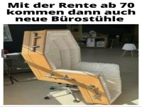 Humorvoller B�rostuhl f�r Rentenalter