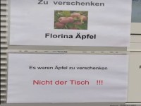 Nicht der Tisch: Apple-Panik im Vorgarten!