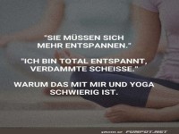 Yoga-Krieger im Entspannungsdilemma
