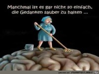 Gedanken sauber halten