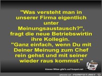 Was versteht man in unserer Firma eigentlich unter...