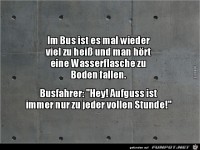 Der Busfahrer hat Humor