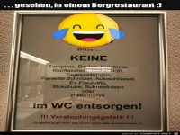 ... gesehen,in einem Bergrestaurant