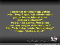 Telefonat mit meinem Vater