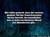 Planung des Abendessens