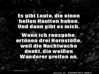 Ein lustiger Vergleich fr dunkle Hauttne