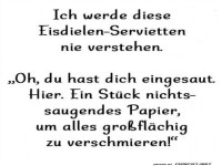 Humor �ber Eiscreme-Servietten