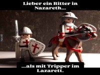 Lustige Kreuzritter-Szene mit Playmobil