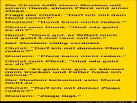 ein Christ trifft einen Moslem........
