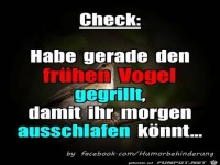 Der fr�he Vogel ist nicht mehr