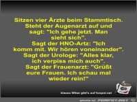 Sitzen vier �rzte beim Stammtisch