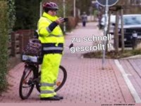 zu schnell gescrollt