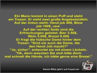 Ein Mann kommt in einen Puff und steht am Tresen