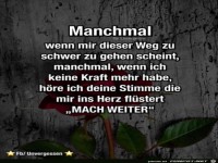 manchmal
