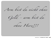 arm bist du nicht ohne geld
