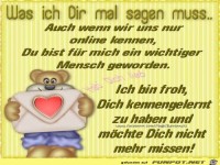 Was ich Dir mal sagen muss