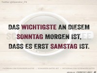Das wichtigste an diesem Sonntag ist
