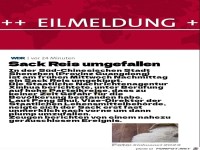 Sack Reis umgefallen