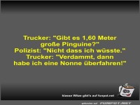 Trucker: Gibt es 1,60 Meter groe Pinguine?