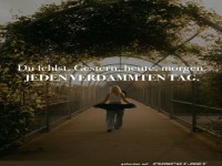 Du fehlst. Gestern, heute, morgen. JEDEN VERDAMMTEN TAG.