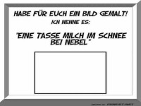 Ein Bild mit humorvoller Kunstbeschreibung