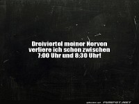 Morgendliche Nervenschwundgefahr