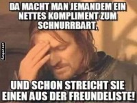 Schnurrbart-Kompliment: Ein Freundschaftsrisiko!