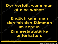 allein wohnen