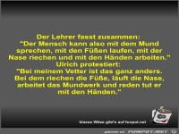 Der Lehrer fasst zusammen