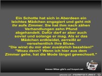 Ein Schotte hat sich in Aberdeen ein leichtes Mdchen...