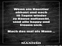 Unterschied Haustier - Mann