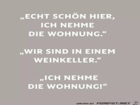 Ich nehme die Wohnung