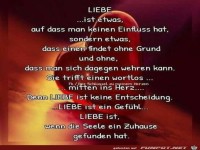Liebe ist etwas auf das man keinen Einfluss hat