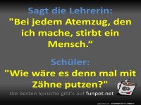 Die Lehrerin sagt