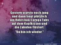 Witz �ber das Altern und Corega Tabs