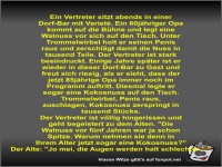 Ein Vertreter sitzt abends in einer Dorf-Bar mit Variet�