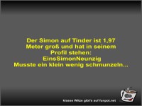 Der Simon auf Tinder ist 1