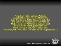 Fritzchen hat in seinem Aufsatz geschrieben