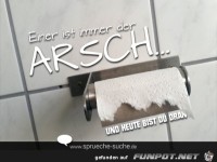lustig-klopapier-sprueche-einer-ist-immer-der-arsch-heute-bi