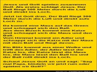 Jesus und Gott spielen zusammen Golf......