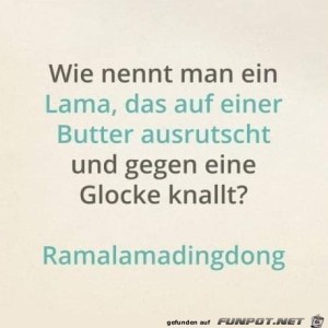 Lama,-das-auf-einer-Butter-ausrutscht.jpg auf www.funpot.net