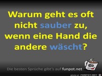 Eine Hand w�scht die andere