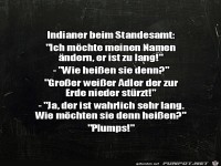 Indianer beim Standesamt