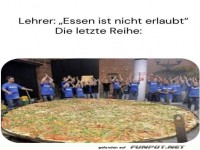 Essen ist nicht erlaubt