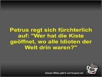 Petrus regt sich f�rchterlich auf