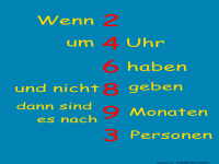 Lustige Zahlenbotschaft