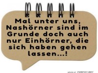 Humorvoller Vergleich von Nash�rnern und Einh�rnern